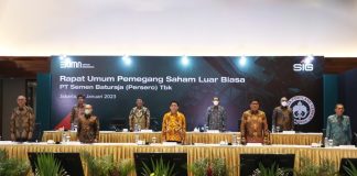 PT. Semen Baturaja adakan RUPSLB di Awal Tahun ini.