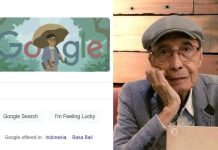 Mengenang Sastrawan Indonesia Djoko Damono, Google menampilkan Doodle Beliau.