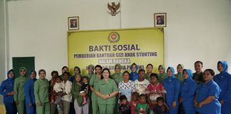 Sambut HUT Ke 59, Dharma Pertiwi Daerah P, Gelar Bakti Sosial Beri Bantuan Kepada Anak Penderita Stunting