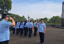 Peringati Hari Bhakti Pemasyarakatan Ke 59 Lapas Cikarang Lakukan Apel Tabur Bunga Di TMP Kota Bekasi