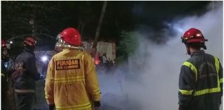 Bengkel Tambal Ban Hangus Dilahap si Jago Merah di Cikarang