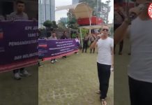 MAKI, SIRA, PST, BPI dan KPNPA RI Sumatra Selatan melakukan Demo di Depan Gedung Merah Putih KPK terkait PT. SMS