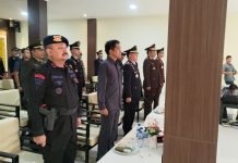 PRINGARI HARI BAHKTI KE 59, LAPAS KELAS IIA MELAKUKAN UPACA DAN HALAL BIHALAL