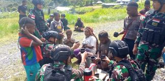 Komsos Sambil Ngopi dan Sarapan Ala Satgas Yonif RK 115/ML