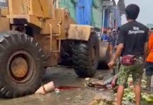 Kondisi Terkini, Seorang Kuli Panggul Pasar Induk Cibitung Terlindas Buldoser
