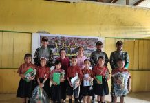 Tingkatkan Kreatifitas Anak Perbatasan Satgas Pamtas Yonarmed 10/ Bradjamusti Gelar Lomba Menggambar