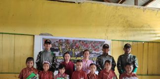 Tingkatkan Kreatifitas Anak Perbatasan Satgas Pamtas Yonarmed 10/ Bradjamusti Gelar Lomba Menggambar