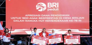 BRI Salurkan Beasiswa untuk 1800 Anak Berprestasi di Desa BRILiaN Memperingati Hari Kemerdekaan Republik Indonesia,