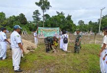 Karya Bhakti, Koramil Lakukan Tanam Pohon Antisipasi Terjadinya Banjir Dan Muncul Wabah Penyakit