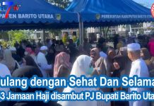 Pulang dengan Sehat Dan Selamat 143 Jama’ah Haji disambut PJ Bupati Barito Utara