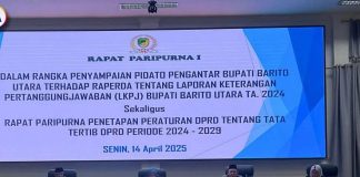 Sekda Drs. Jufriansyah & Ketua DPRD Barito Utara Hj. Mery Rukaini, Gelar Dua Agenda Penting dalam Rapat Paripurna
