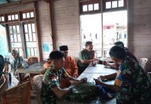 BABINSA KAMPUNG HILIR AJAK BPD DAN APARAT DESA GALAKKAN POSKAMLING JAGA KAMTIBMAS