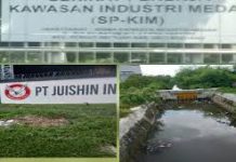 Buang limbah sembarangan. PT. Kawasan industri medan dan PT juishin Indonesia dilaporkan ke GAKKUM