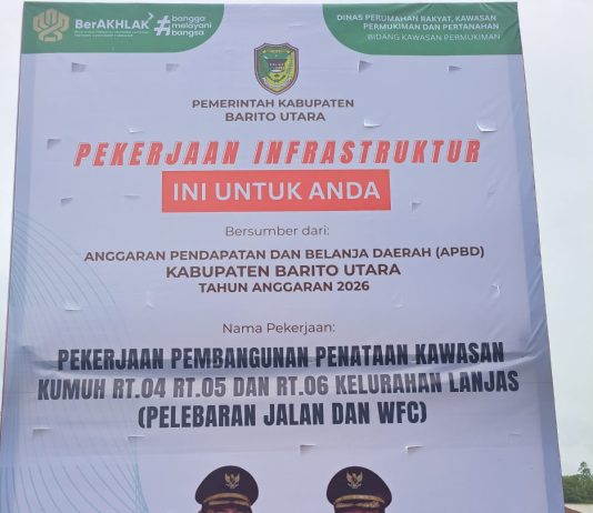 Bupati Barito Utara Komitmen Tingkatkan Penataan Kawasan Kumuh di Kelurahan Lanjas Mulai Dilaksanakan