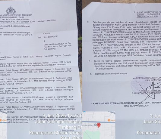 Propam Polda Sumut Tetapkan Enam Anggota Polisi Terbukti Langgar Kode Etik Profesi