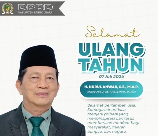 Pimpinan dan Sekretariat DPRD Barito Utara Ucapkan Selamat Ulang Tahun kepada H. Nurul Anwar